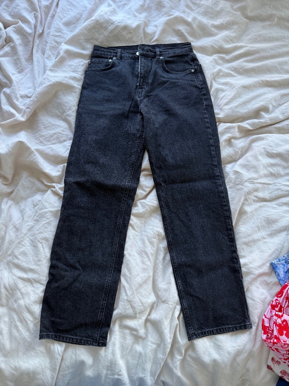 Black high waste jeans